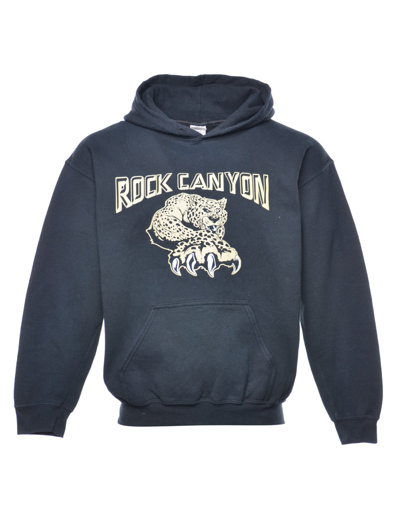 Rock Canyon Navy Printed Hoodie - M