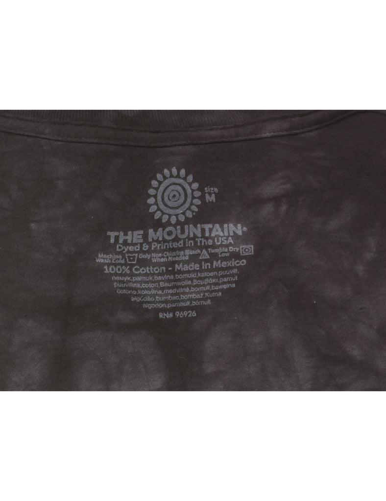 Ship & Octopus Design The Mountain Printed T-Shirt  - L