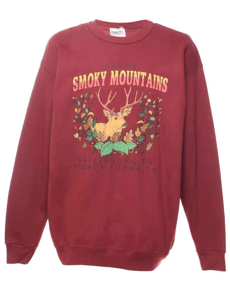 Smoky Mountains Printed Sweatshirt - XL