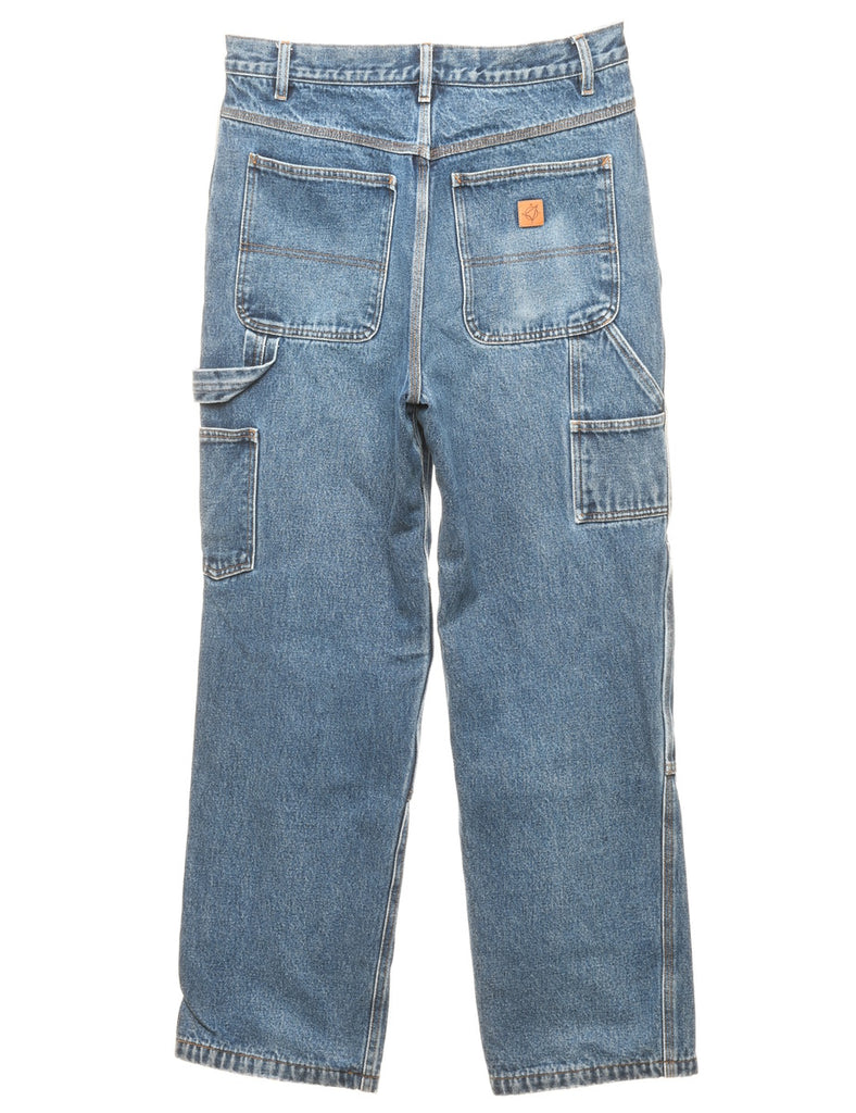 Stone Wash Straight Fit Jeans - W32 L32