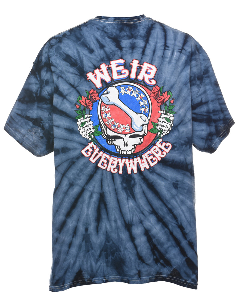 Tie Dye Blue & Red We Are Everywhere Printed T-shirt - XL