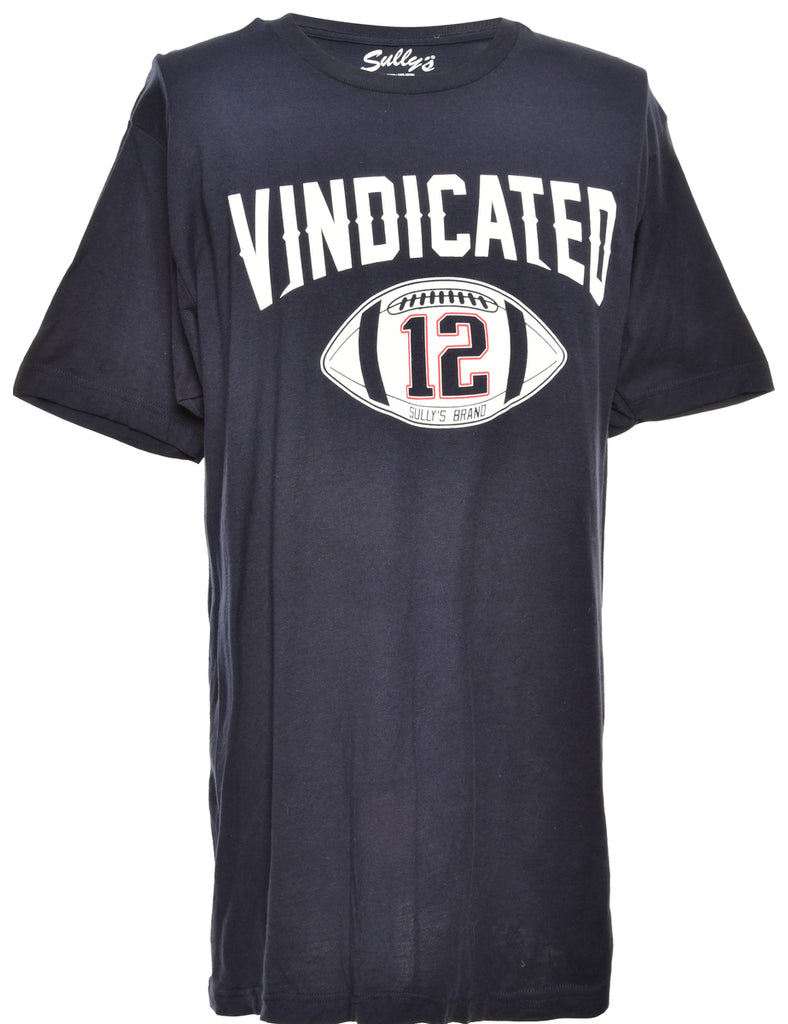 Vindicated Sullys Navy Printed T-shirt - L