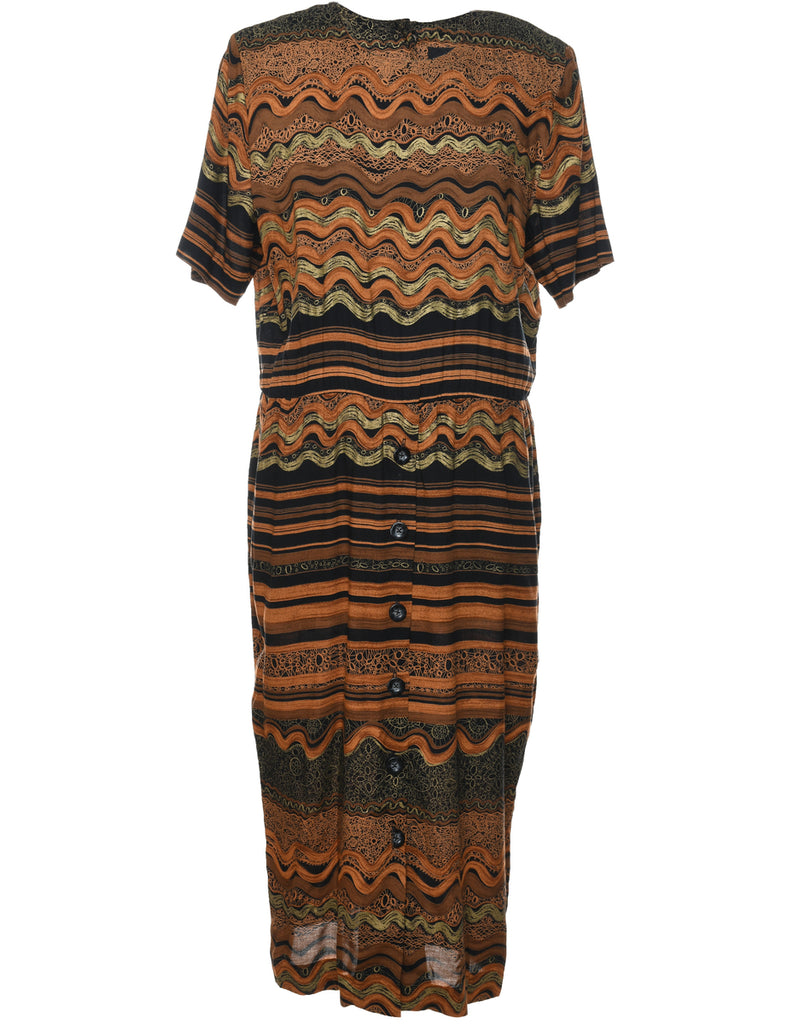 Abstract Pattern Dress - XL