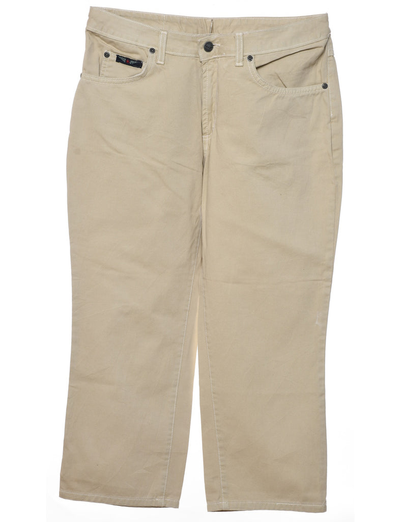Beige Cropped Classic Chinos - W31 L25