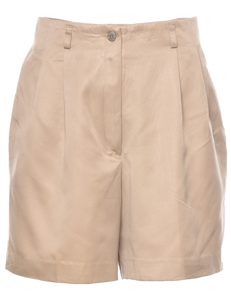 Beige Plain Shorts - W27 L5