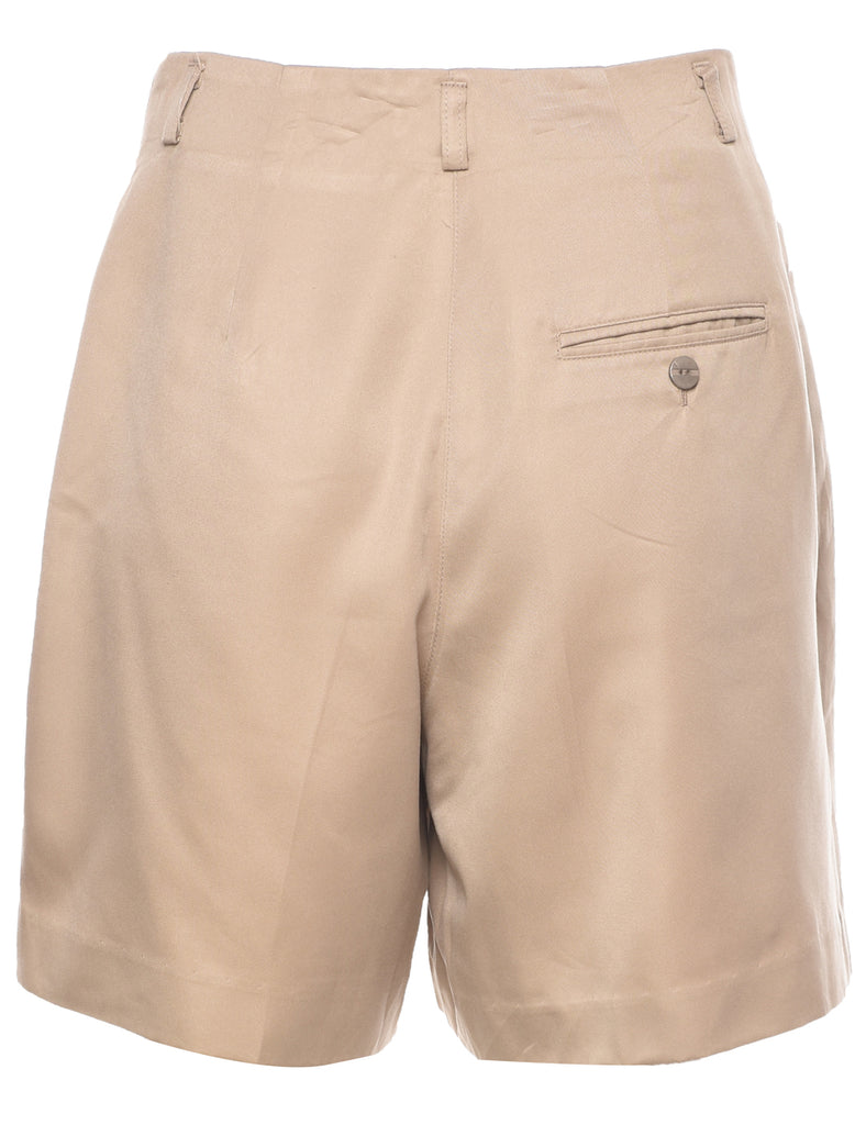 Beige Plain Shorts - W27 L5