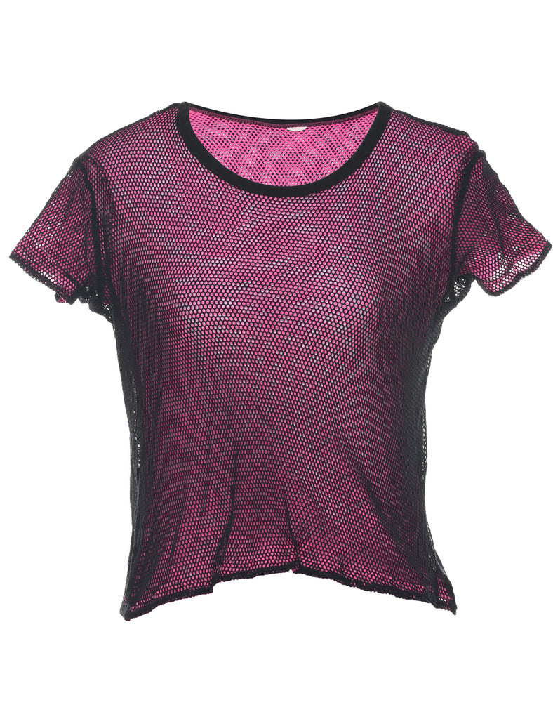 Black And Pink Top - S
