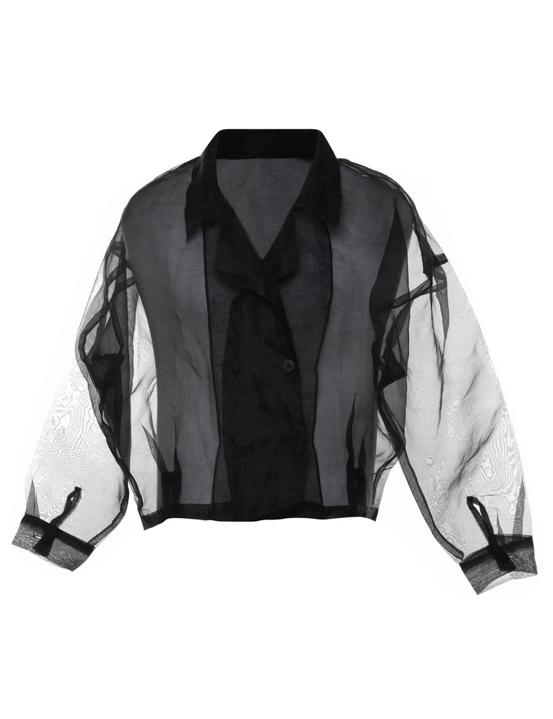 Black Classic Sheer Jacket - M