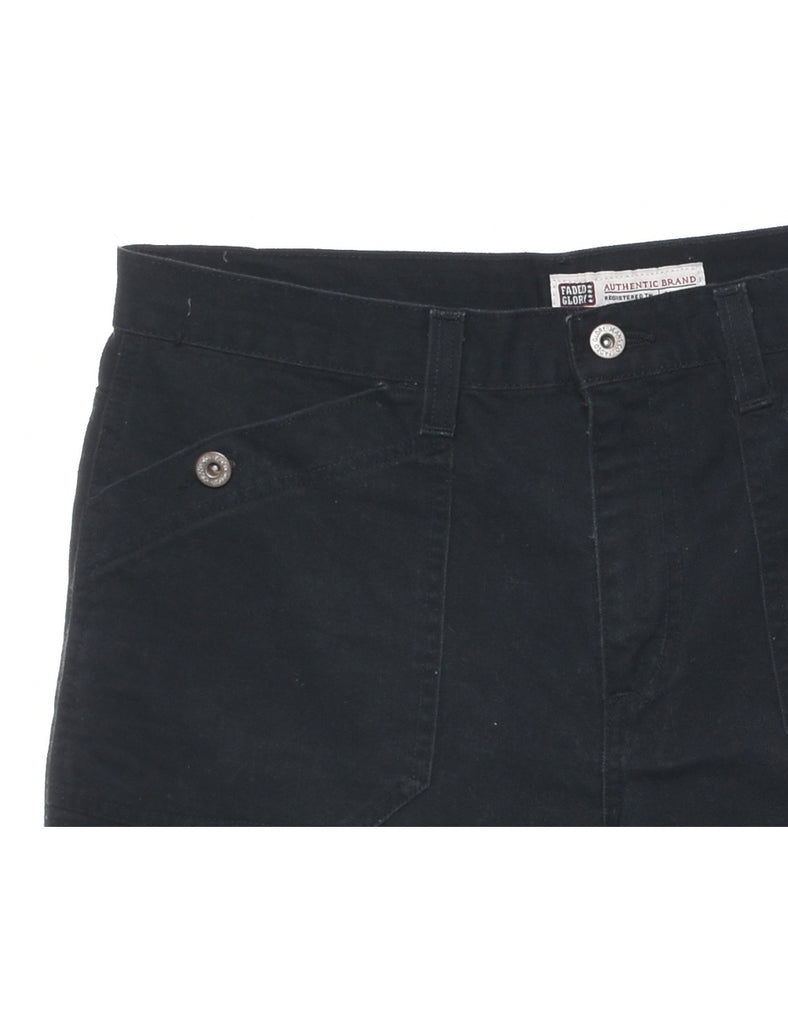 Black Denim Shorts - W33 L6