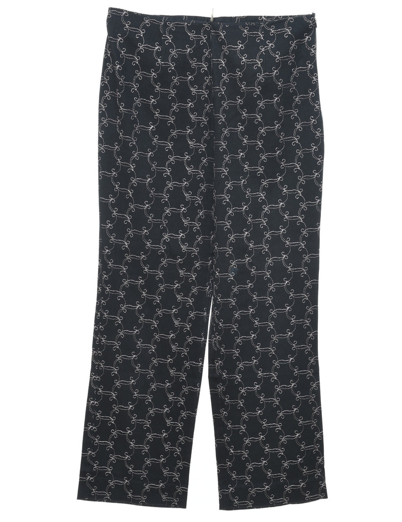 Black Embroidered Trousers - W30 L29