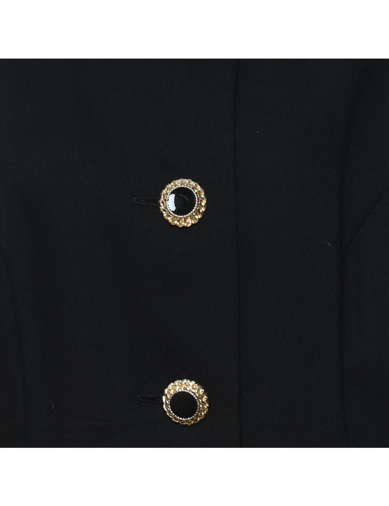 Black & Gold Patterned Jacket - M