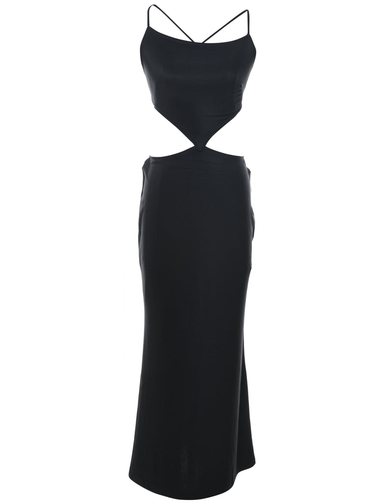 Black Strappy Evening Dress - S