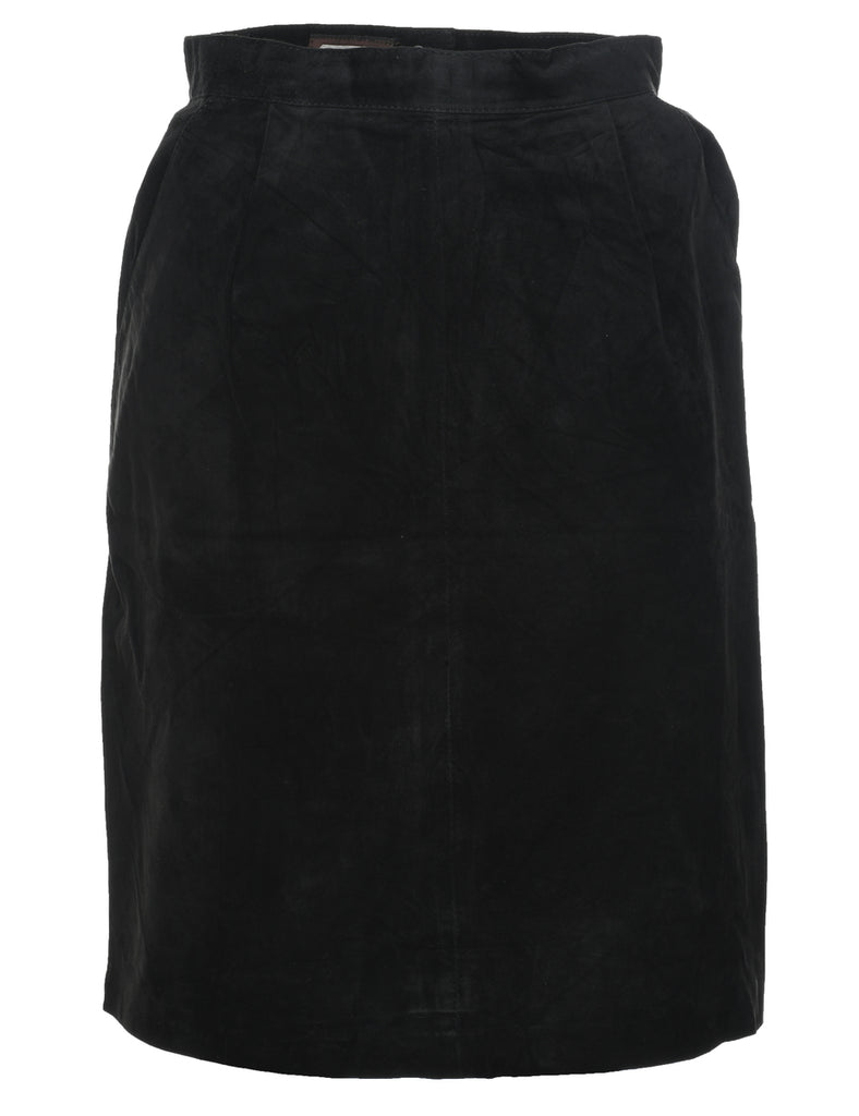 Black Suede Skirt - S