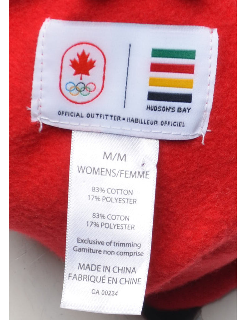 Canada Printed Red Hoodie - M