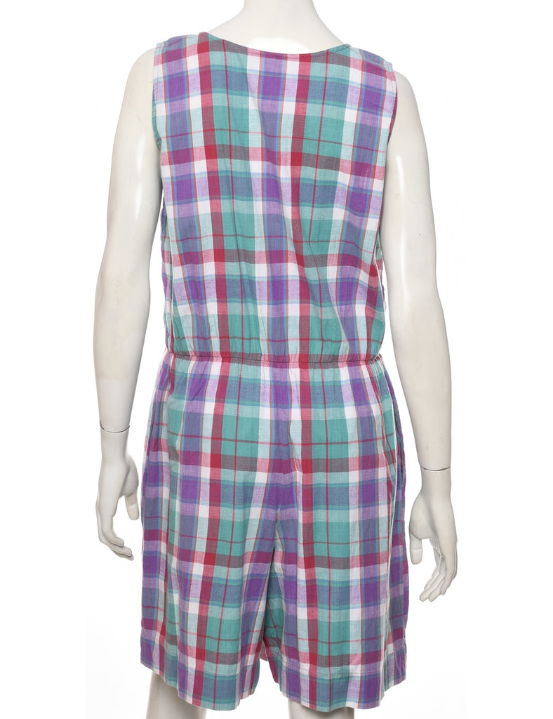 Checked Playsuit - M