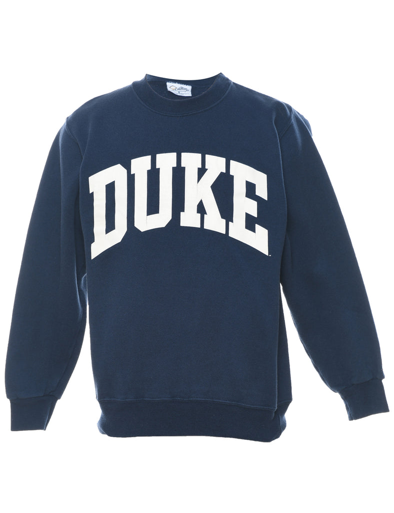 Duke Navy & White Printed Sweatshirt - S