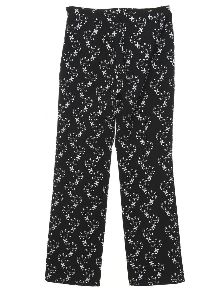 Floral Print Embroidered Trousers - W26 L30