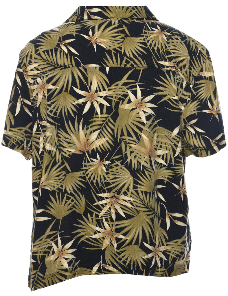 Floral Print Hawaiian Shirt - L