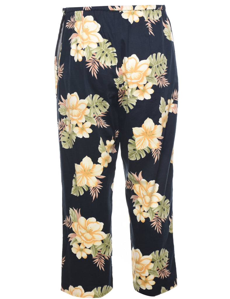 Floral Print Trousers - W28 L25