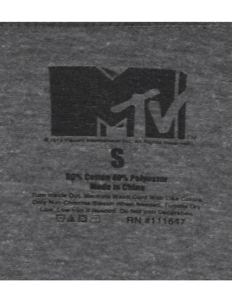 Grey M-TV Printed T-shirt - S