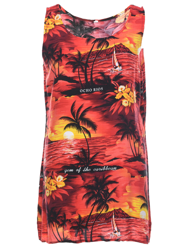 Hawaiian Print Dress - XL