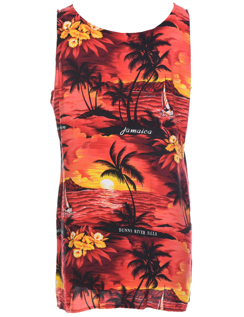 Hawaiian Print Dress - XL