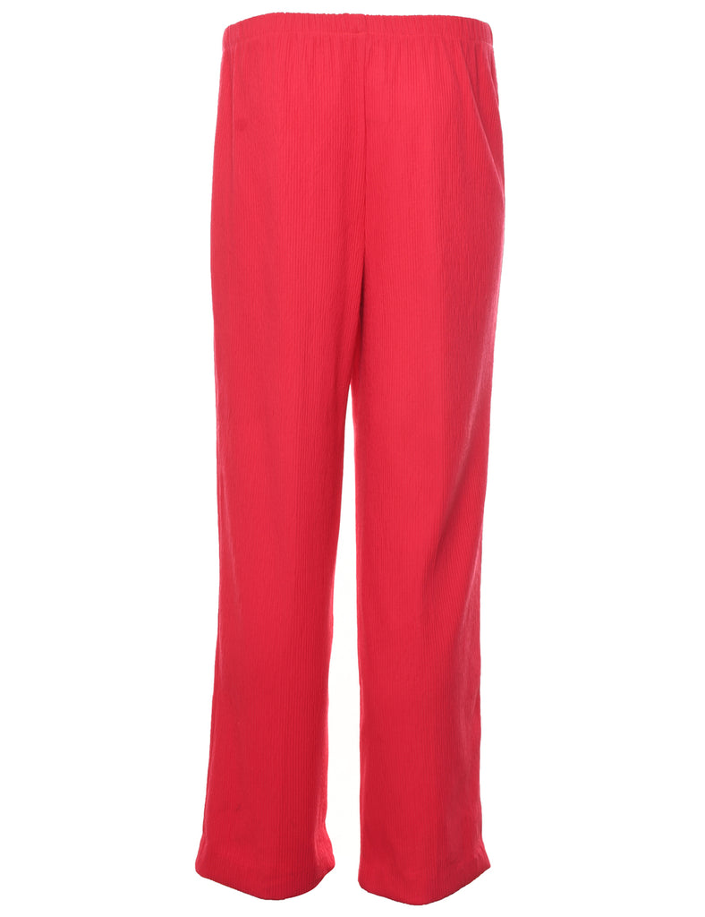Hot Pink Elasticated Hot Pink Trousers - W26 L28