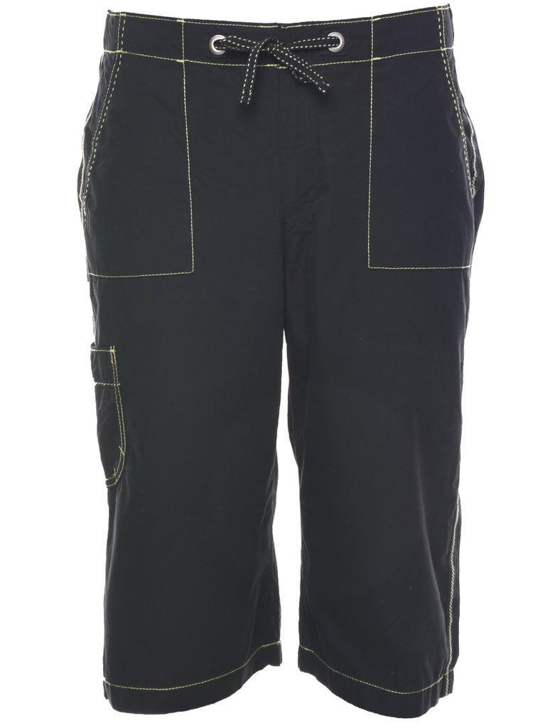 Knee Length Black Shorts - W32 L15