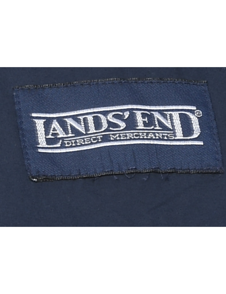 Land's End Navy Zip-Front  Jacket - S