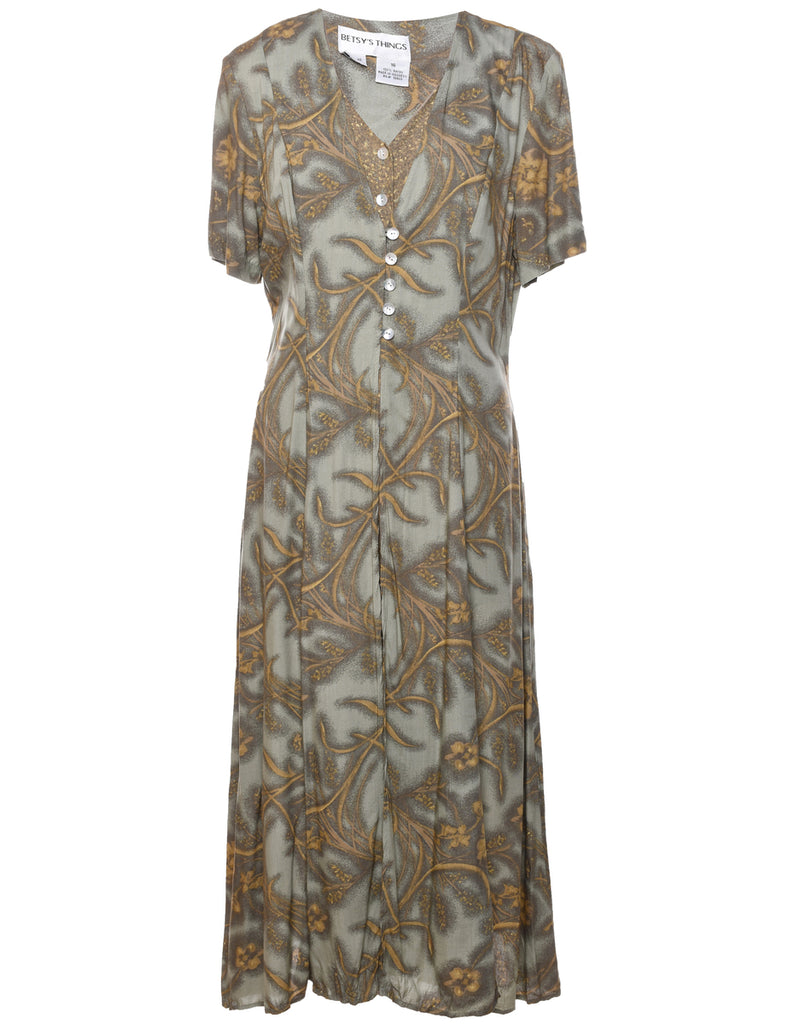 Leafy Print Dress - XL