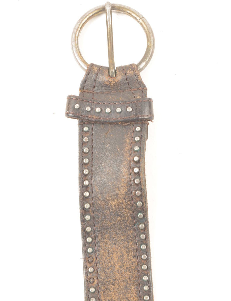 Leather Brown Waist Belt - L