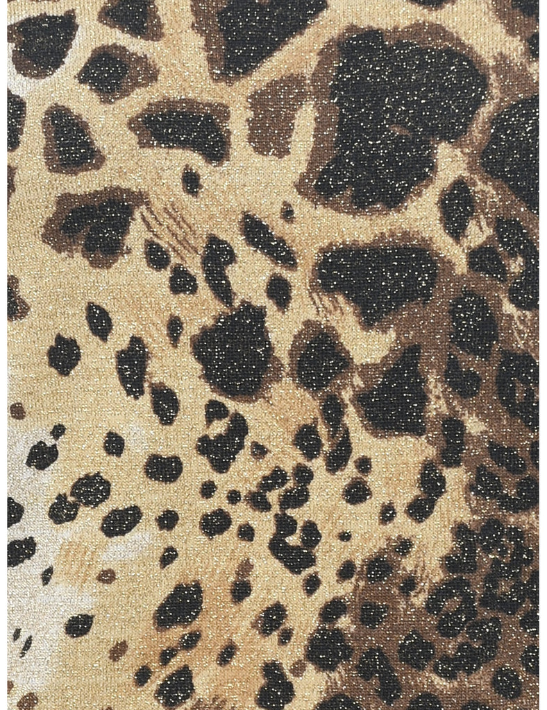 Leopard Print Jumper - M