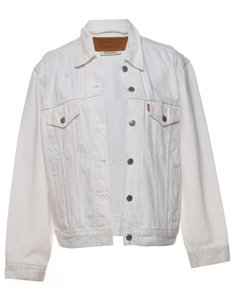 Levi's White Classic Denim Jacket - M