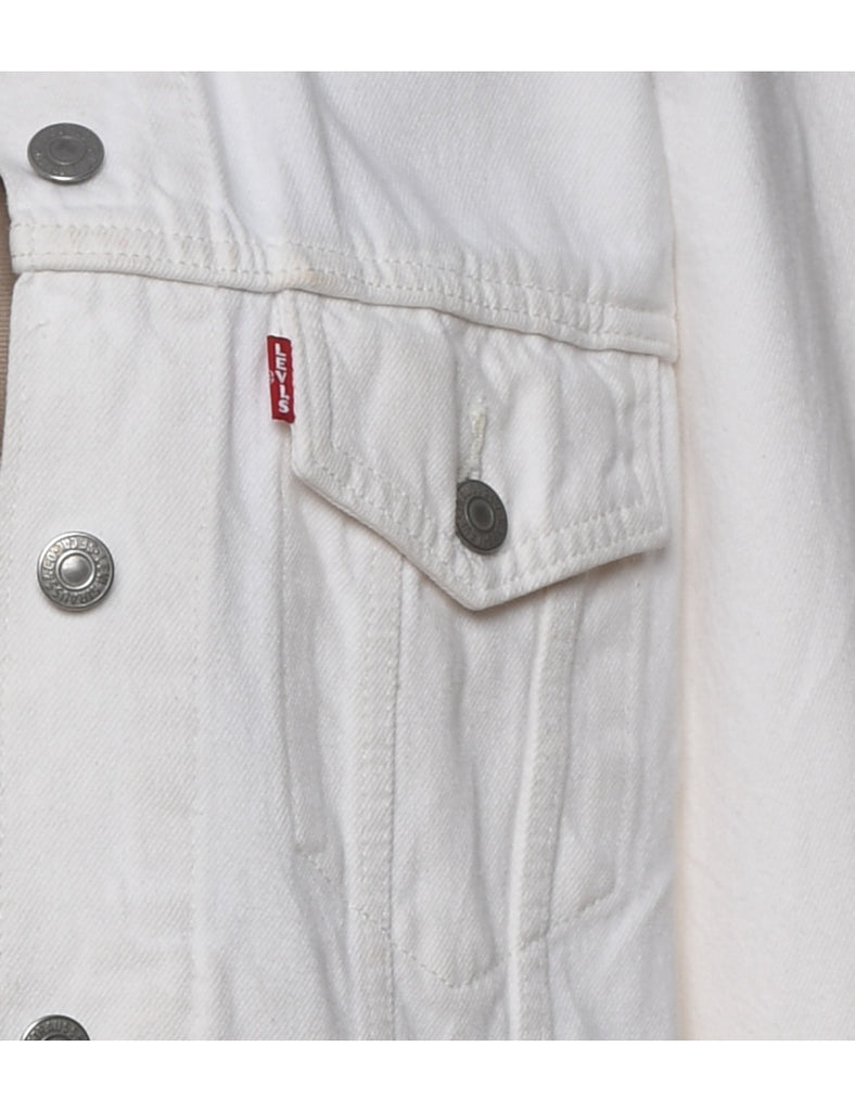 Levi's White Classic Denim Jacket - M