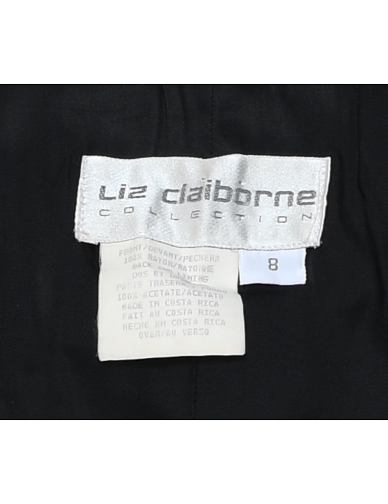 Liz Claiborne Grey & White Striped Waistcoat - M