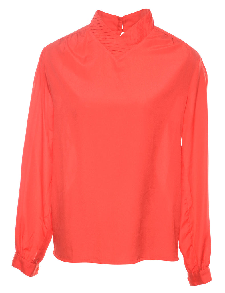 Long Sleeved Red Blouse - M