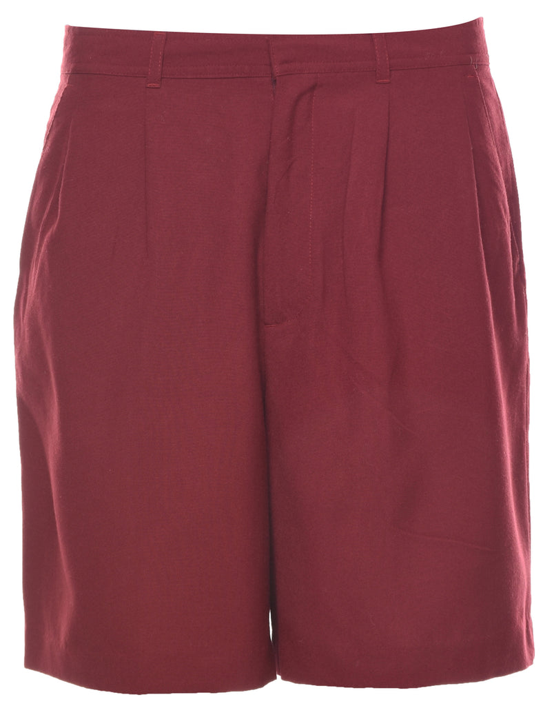 Maroon Plain Shorts - W29 L7