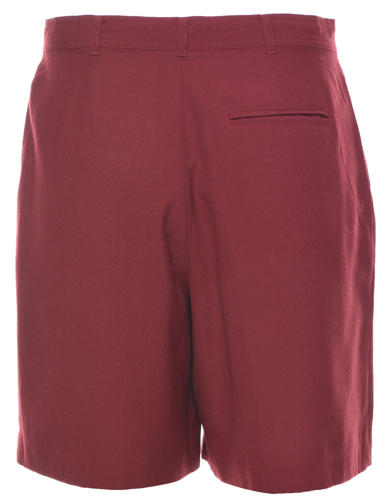 Maroon Plain Shorts - W29 L7