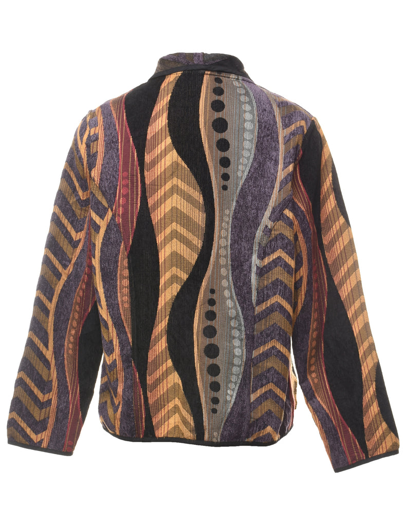 Multi-Colour Abstract Pattern Tapestry Jacket  - M