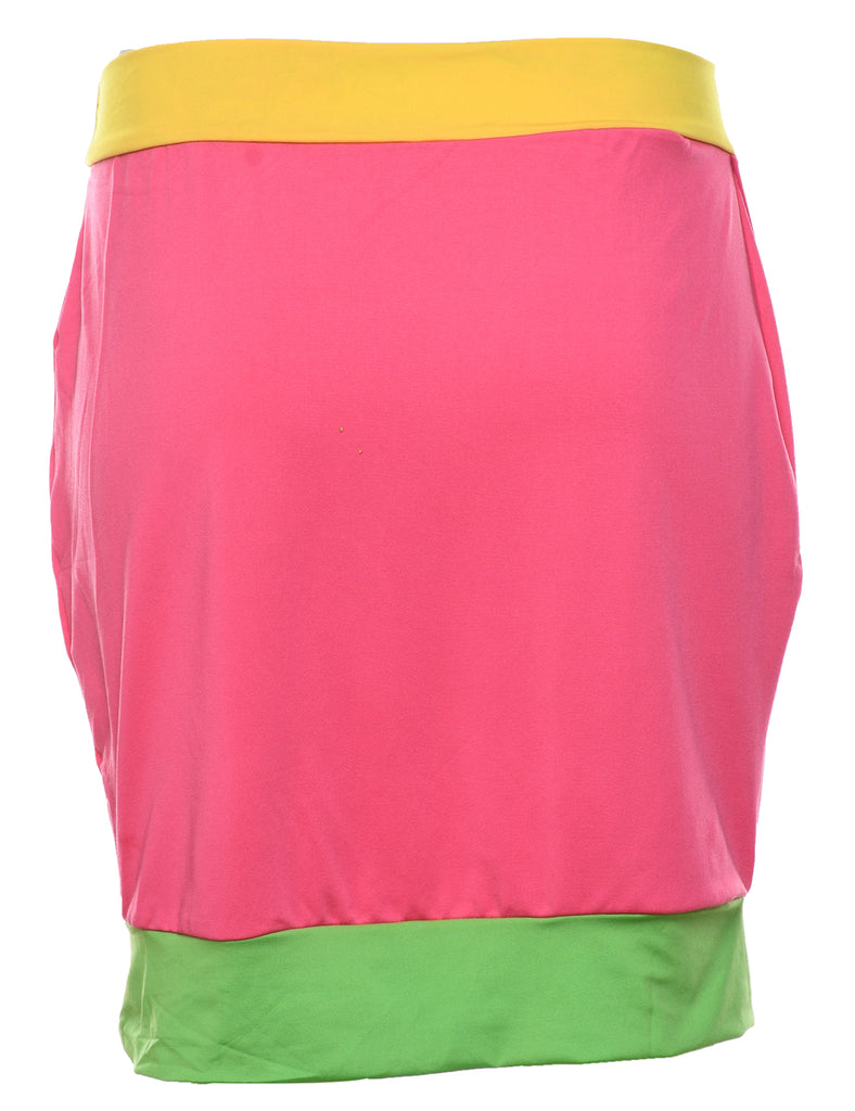 Multi-Colour Colour Block Skirt - M
