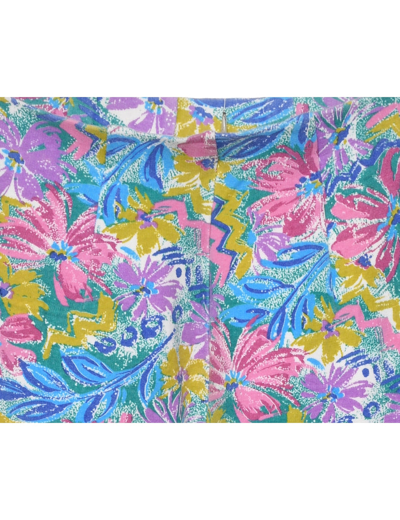 Multi-colour Floral Print Trousers - W24 L24