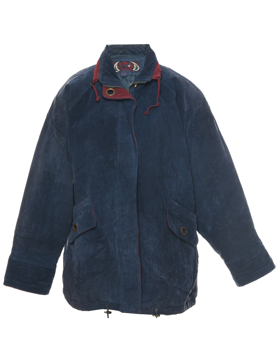 Drape Suede Navy Jacket