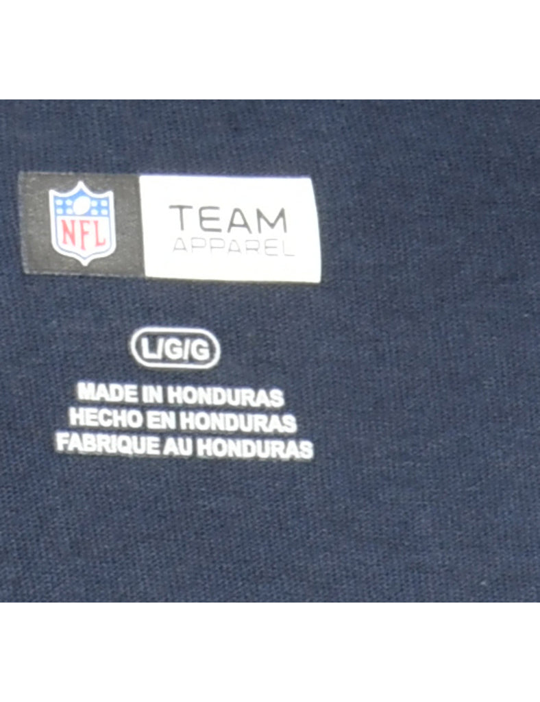 NFL Patriots Navy Sports T-shirt - L