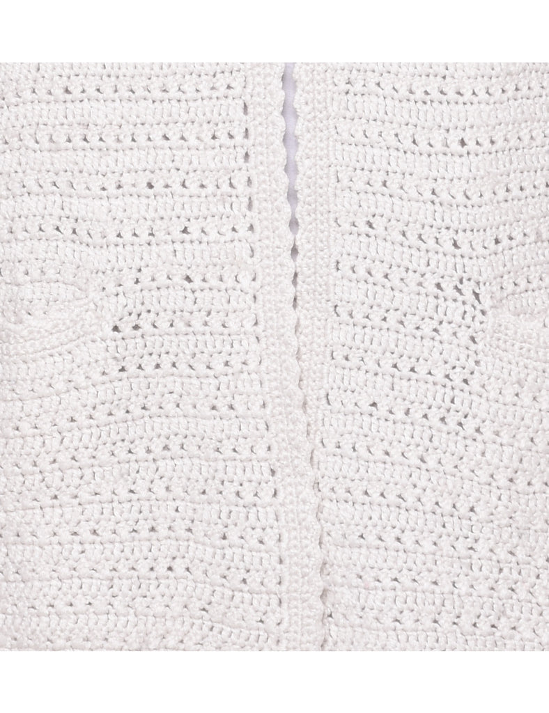 Off White Crochet Cardigan - M