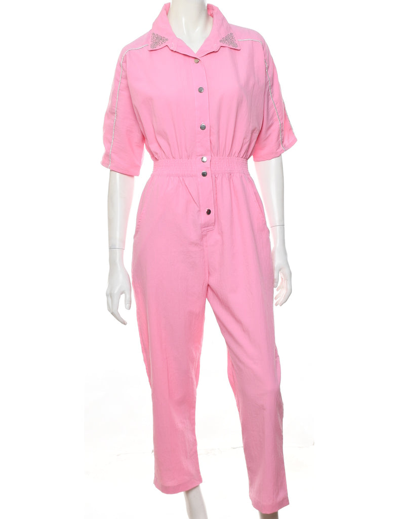 Pale Pink Classic Jumpsuit - L
