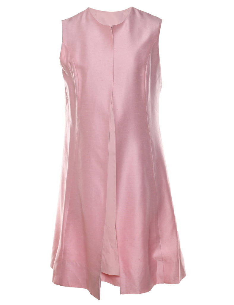 Pale Pink Mid Length Waistcoat - M