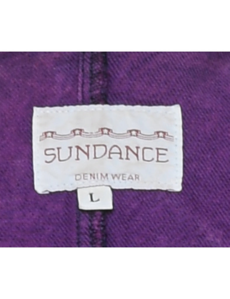 Purple Handpainted 1980s Denim Jacket - L