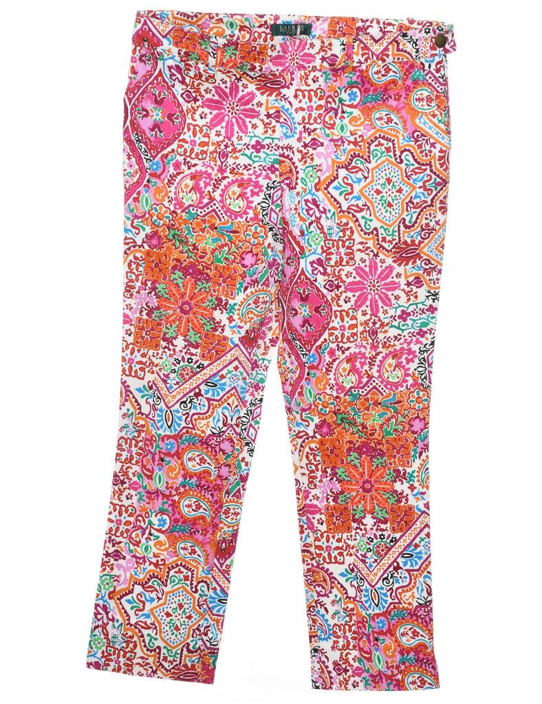 Ralph Lauren Floral Print Multi-Colour Trousers - W34 L27