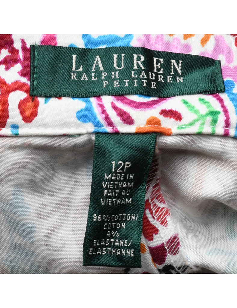 Ralph Lauren Floral Print Multi-Colour Trousers - W34 L27