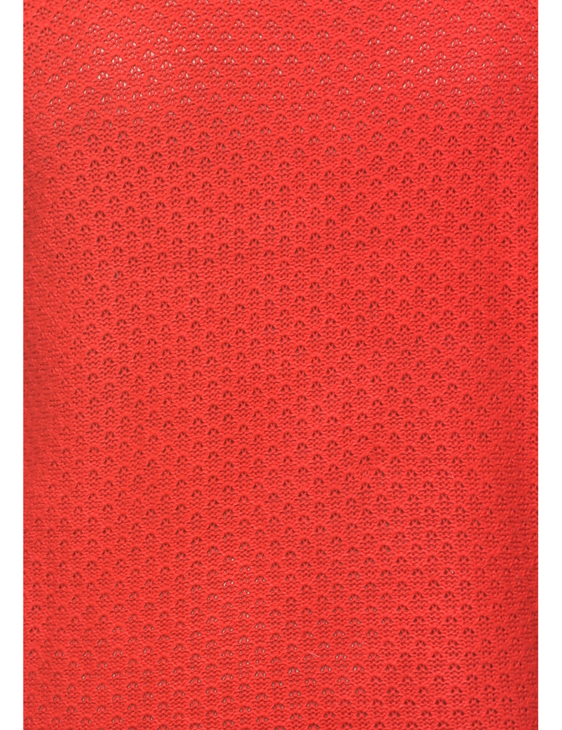 Red Crochet  Jumper - L